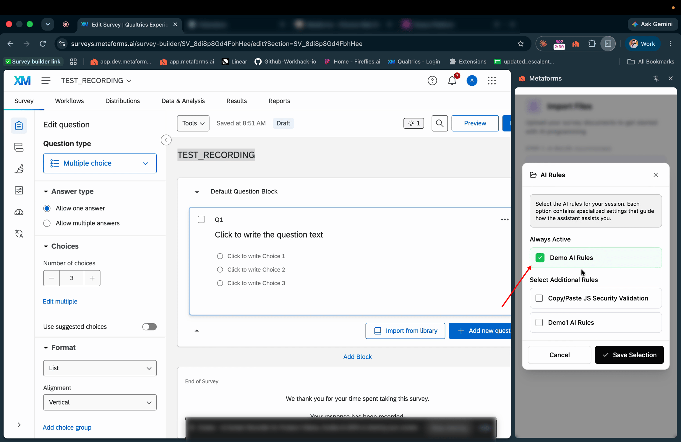 Choose whether to apply AI rules